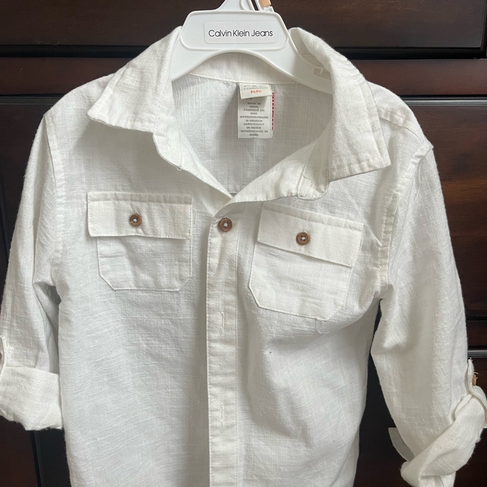 Crazy 8 White Button Down Shirt